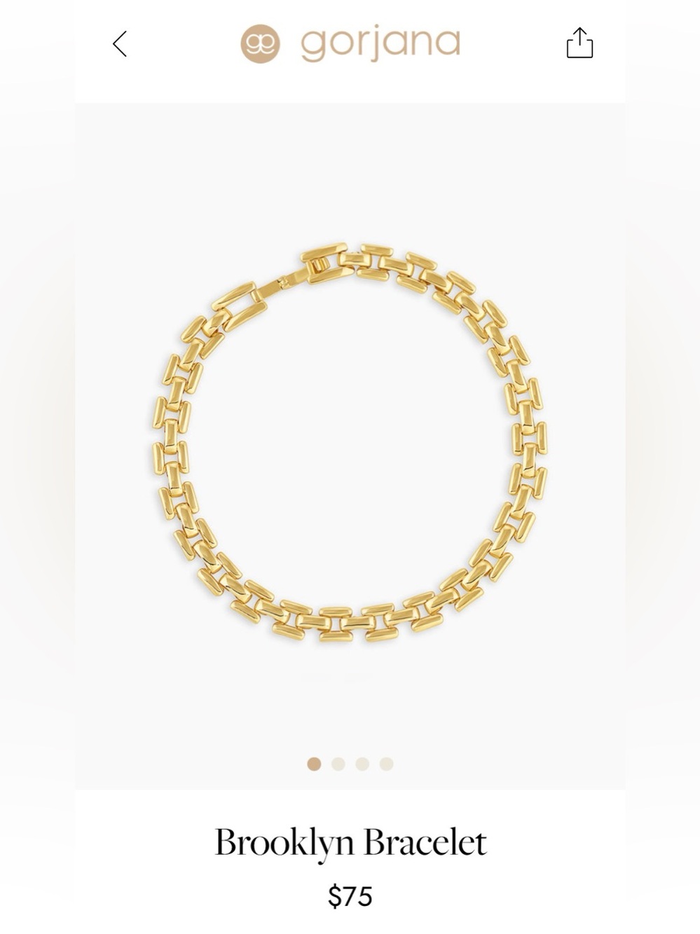 NWOT Gorjana Brooklyn Bracelet in Gold